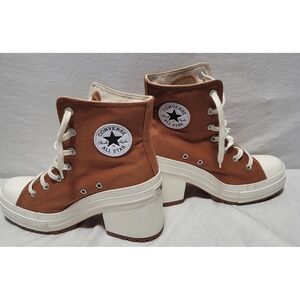 Converse Chuck Taylor All Star Platform Heeled Boots Canvas Lace Up Womens 9.5